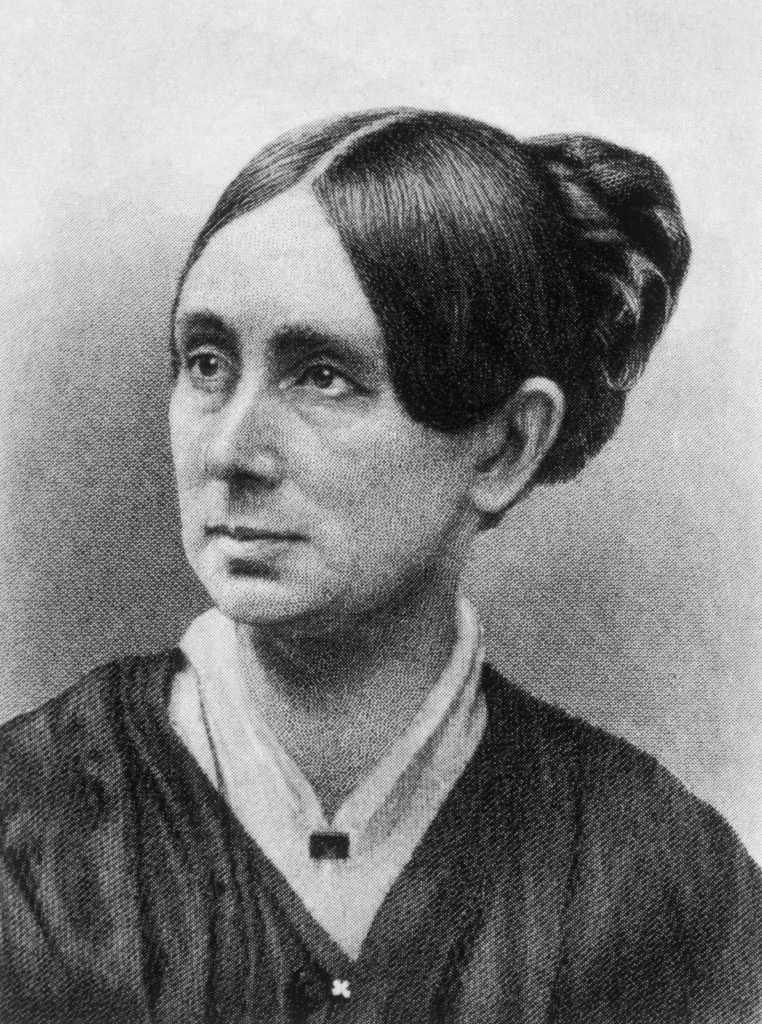 A black and white portrait of Dorothea Dix.